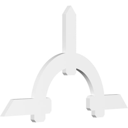 Ekena Millwork Ericson Architectural Grade PVC Gable Bracket, 72"W x 42"H x 2"D x 6"F, 14/12 Pitch GBP072X42X0206ERI00